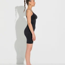 Second Skin Slip Dress, black