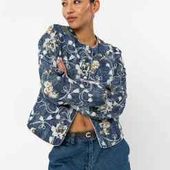 Sequins denim jacket, denim sequins