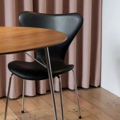 Serie 7™ 3107 fuldpolstret stol, dark brown/chrome