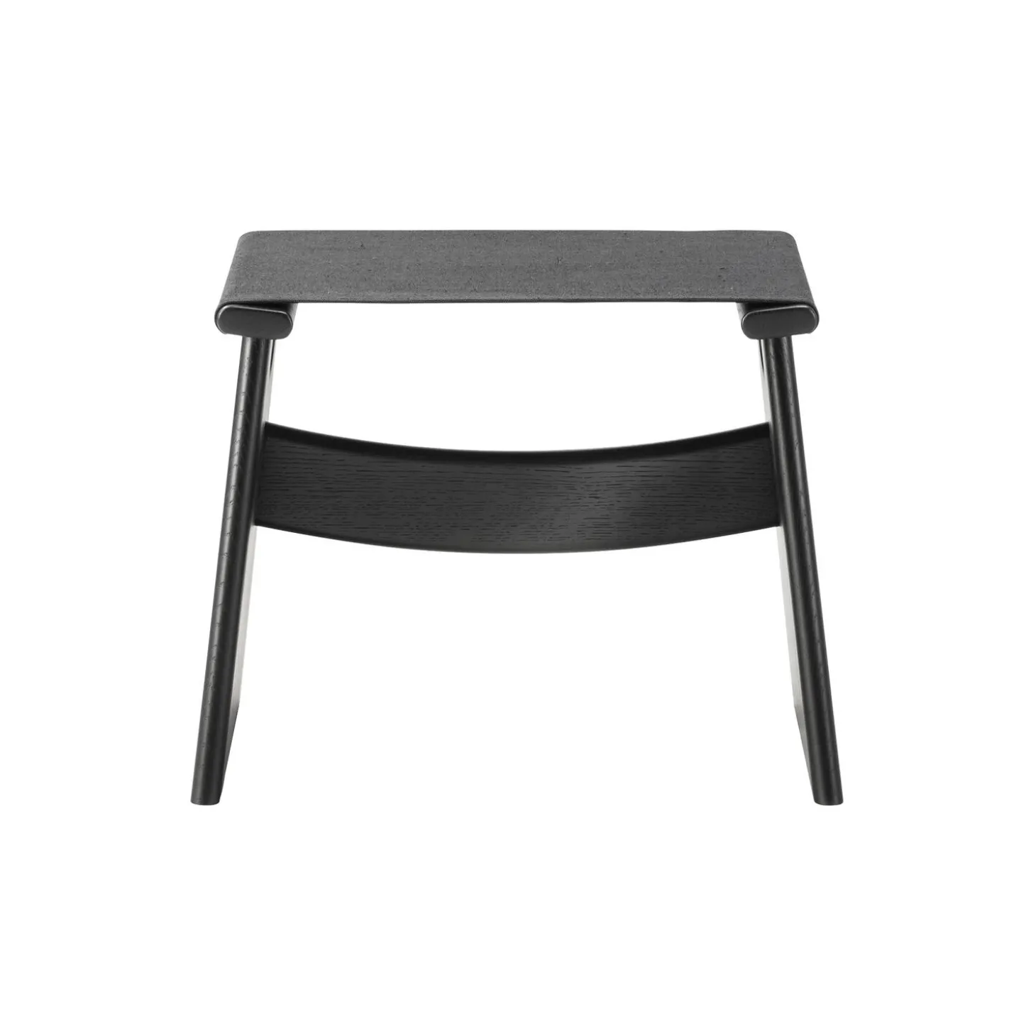 Seto Stool, black lacquered oak/black