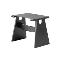 Seto Stool, black lacquered oak/black