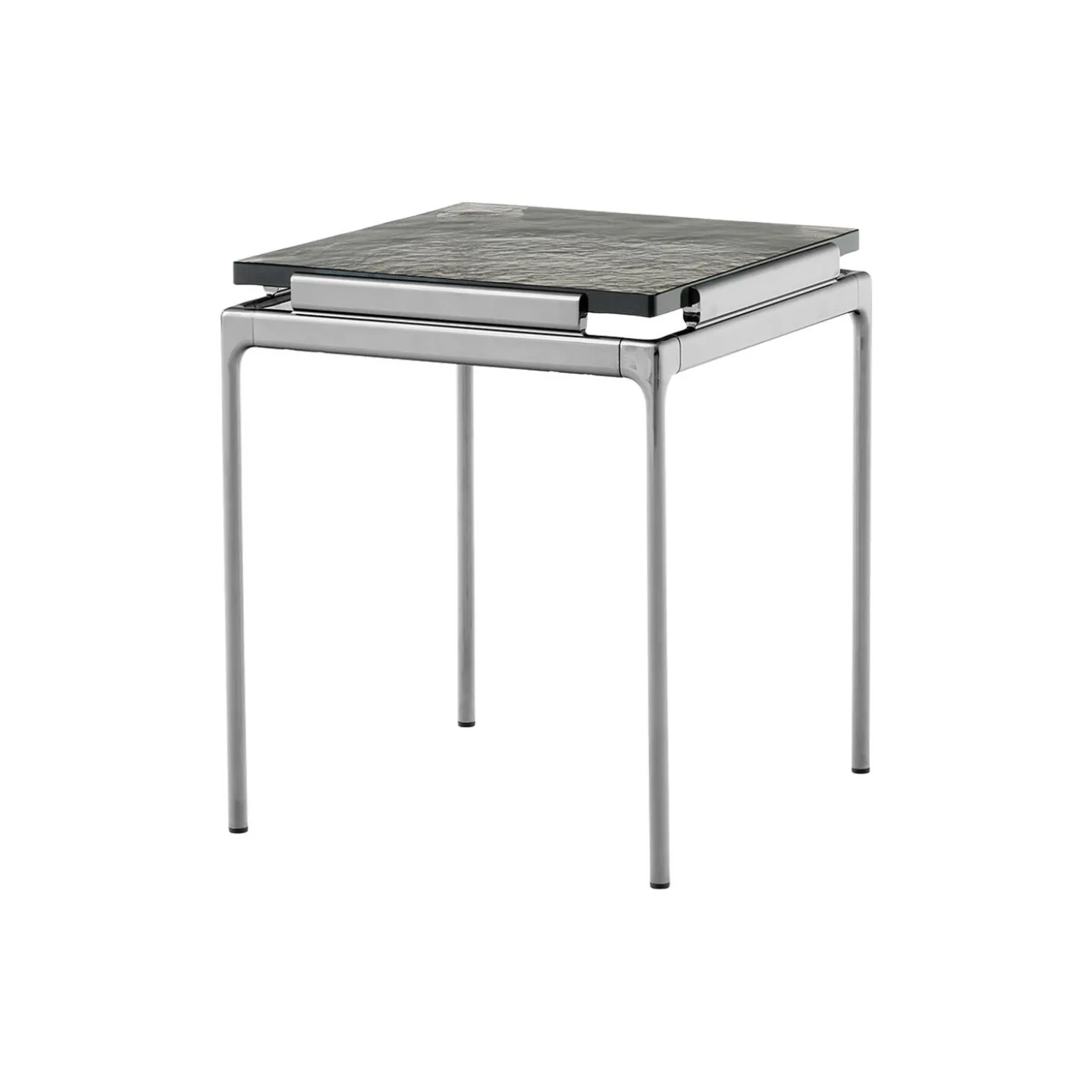 Sett LN11 Coffee Table, smoked glass/dark chrome
