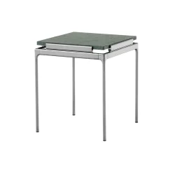 Sett LN11 Coffee Table, verde guatemala marble/dark chrome