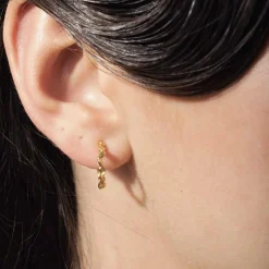 SHAMAN HOOP ØRERINGE S, forgyldt