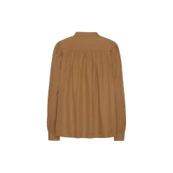 Shirt With Gather, brandy