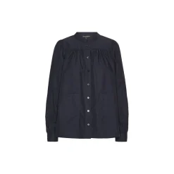 Shirt With Gather, dark indigo