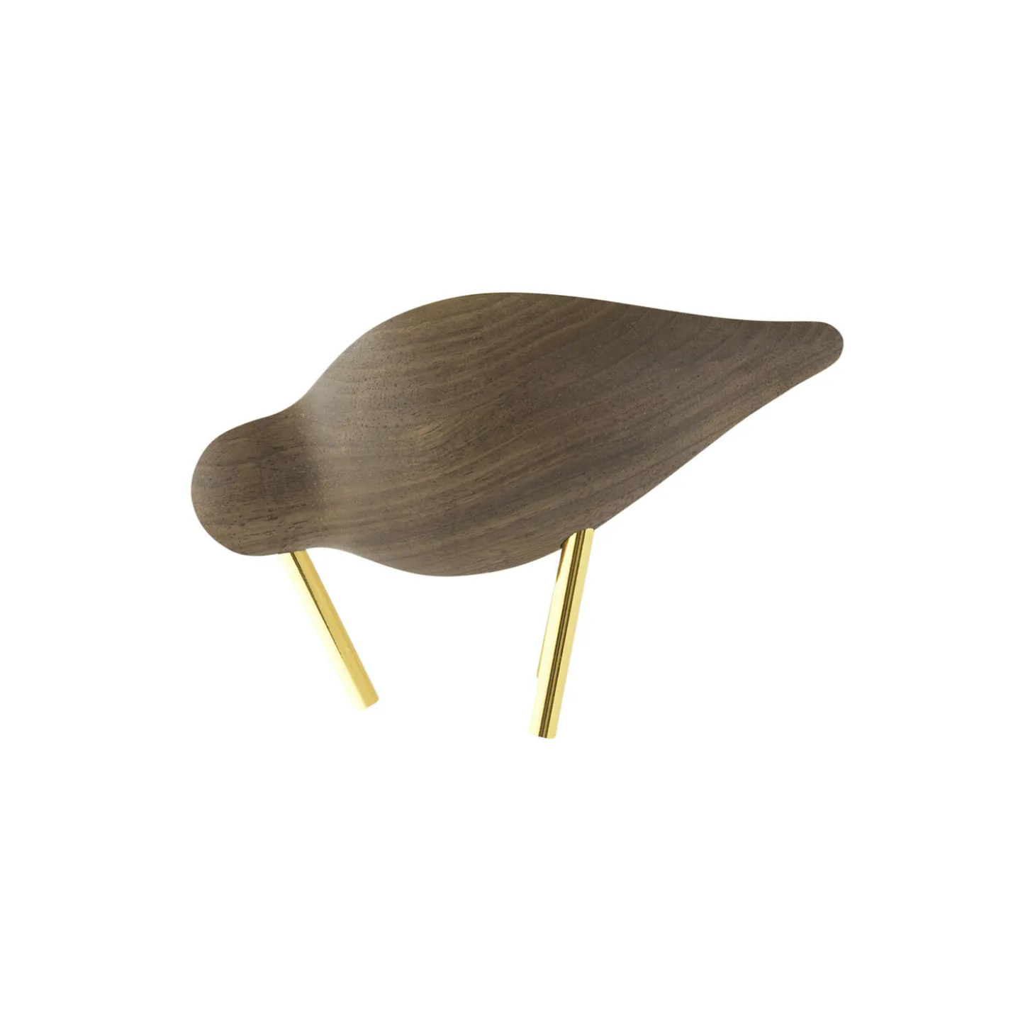 Shorebird, walnut/brass