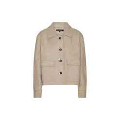 Short Buttoned Jacket, wheat