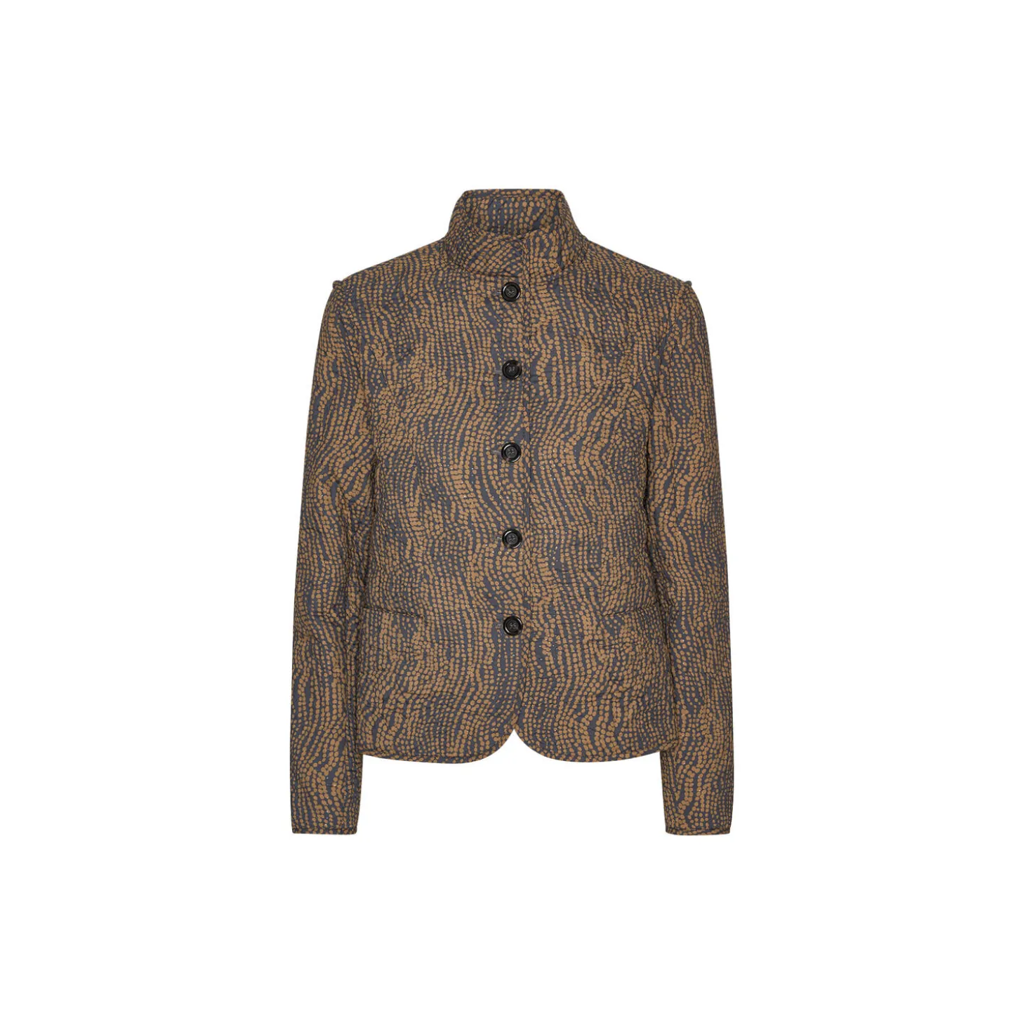 Short Quilted Jacket, beige dotted