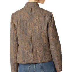 Short Quilted Jacket, beige dotted