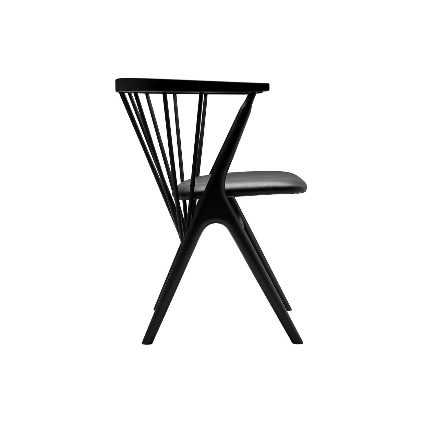 Sibast No 8 spisestol, sortlakeret bøg/sort