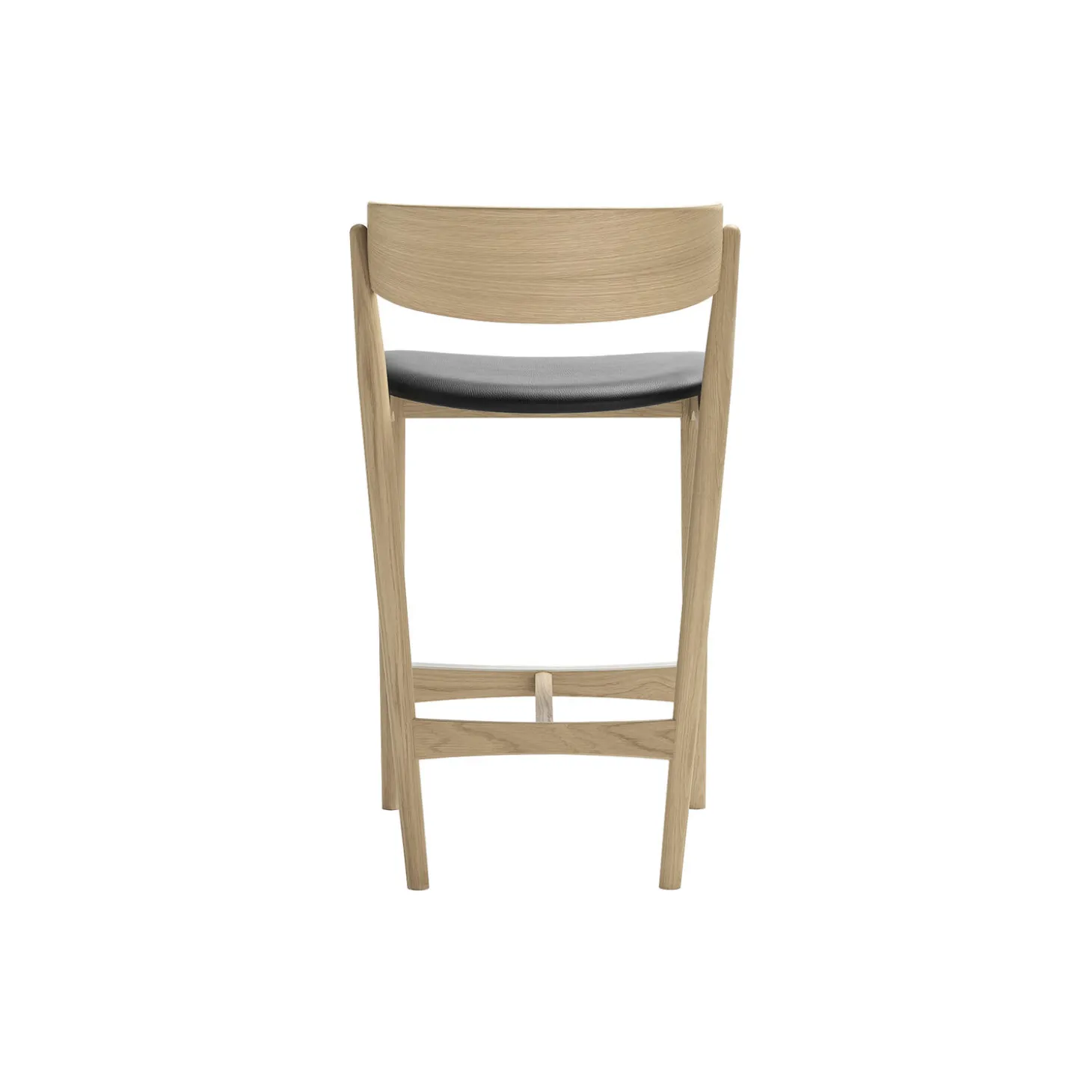 Sibast No 7 barstol, hvidolieret eg/sort