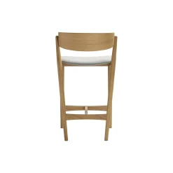 Sibast No 7 barstol, hvidpigmenteret eg/lysegrå