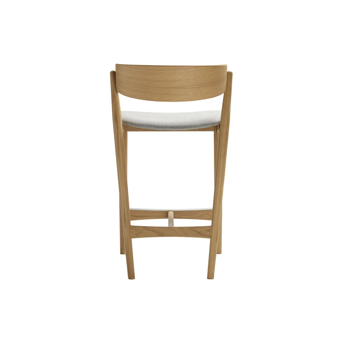 Sibast No 7 barstol, hvidpigmenteret eg/lysegrå