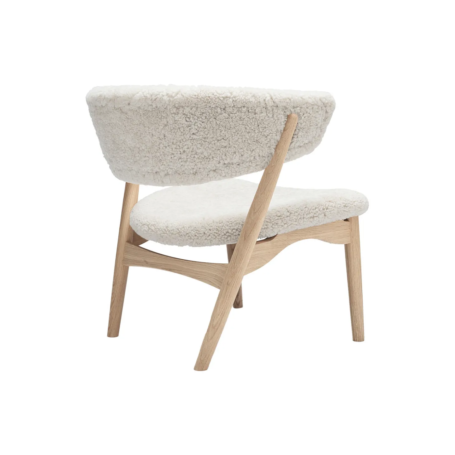 Sibast No 7 loungestol, white oiled oak/moonlight