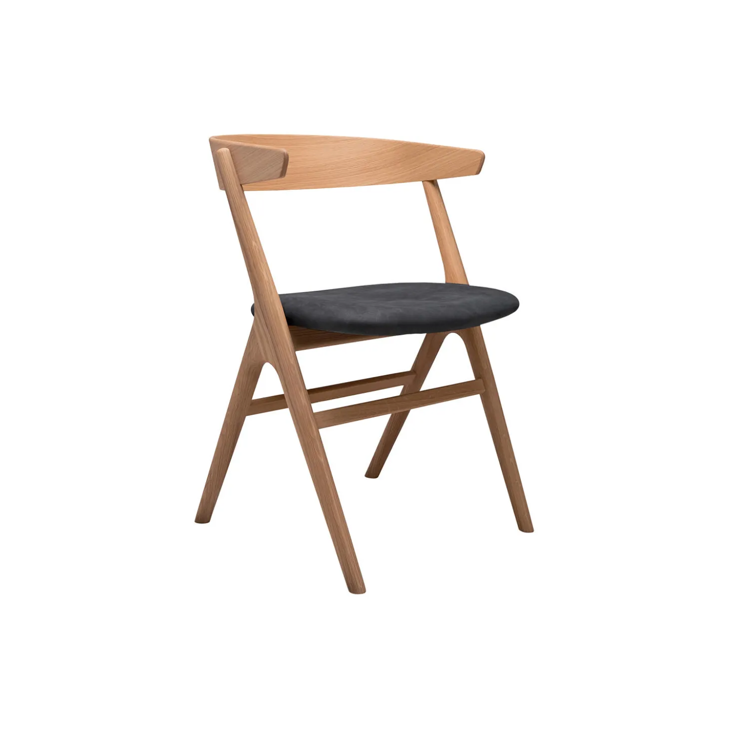 Sibast No 9 spisebordsstol, sæbehandlet eg/dark grey