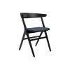 Sibast No 9 spisebordsstol, sortlakeret eg/navy