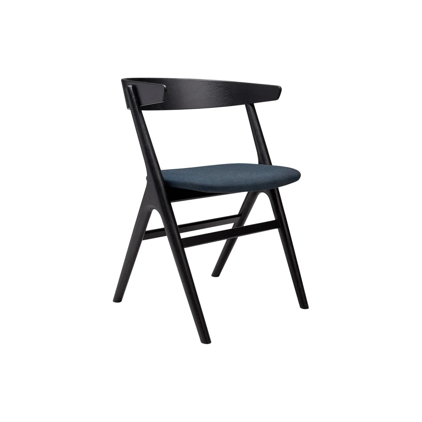 Sibast No 9 spisebordsstol, sortlakeret eg/navy