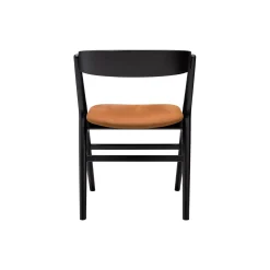 Sibast No 9 spisebordsstol, sortlakeret eg/cognac