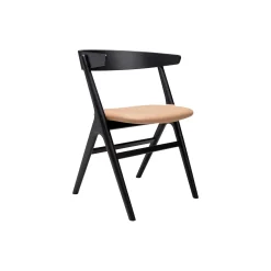 Sibast No 9 spisebordsstol, sortlakeret eg/honey