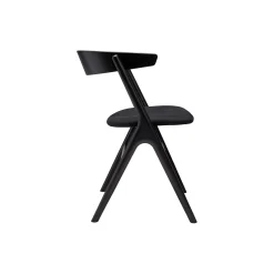 Sibast No 9 spisestol, black lacquered oak/black