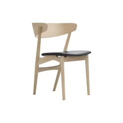 Sibast No 7 spisestol, hvidpigmenteret eg/sort