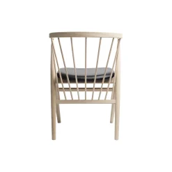 Sibast No 8 spisestol, hvidolieret eg/sort