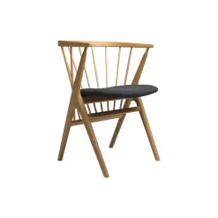 Sibast No 8 spisestol, olieret eg/mørkegrå