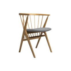 Sibast No 8 spisestol, olieret eg/lysegrå