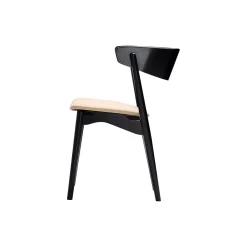 Sibast No 7 spisestol, sortlakeret eg/honey