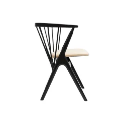 Sibast No 8 spisestol, sortlakeret eg/honey