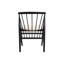 Sibast No 8 spisestol, sortlakeret eg/honey