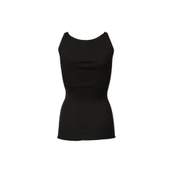 Silketop med elastikbånd, black