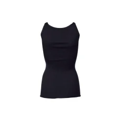 Silketop med elastikbånd, navy