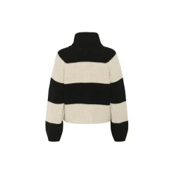 SimraPW Pullover, french oak/ black block stripe