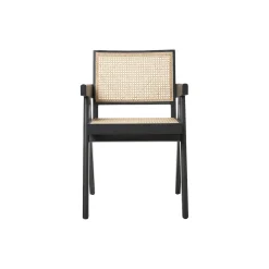 Sissi armlænestol, sort/lys beige