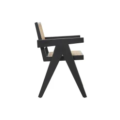 Sissi armlænestol, sort/lys beige