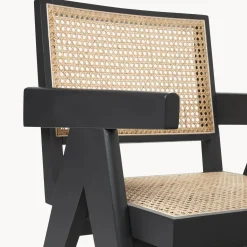 Sissi armlænestol, sort/lys beige