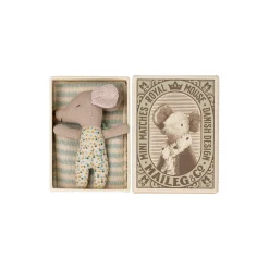 Sleepy/wakey babymus i tændstikæske, blå