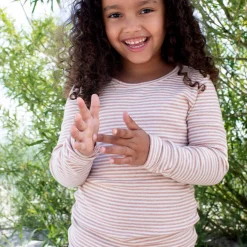 Slim T-shirt, clay/offwhite