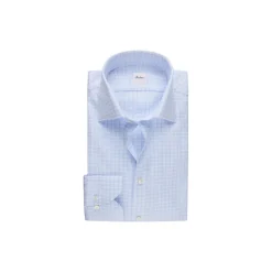 Slimline C79 RC cuff, light blue check