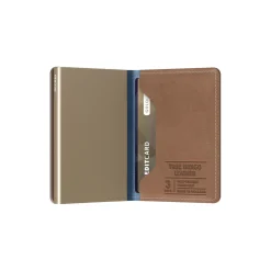 Slimwallet, indigo 3/sand