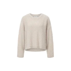Slub Yarn Crew Neck, pearl white