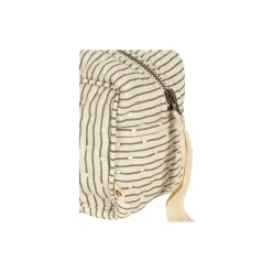 Small Quilted Toiletry Bag, tea stripe