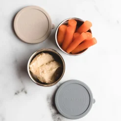 Snack Container, dark grey/cream beige