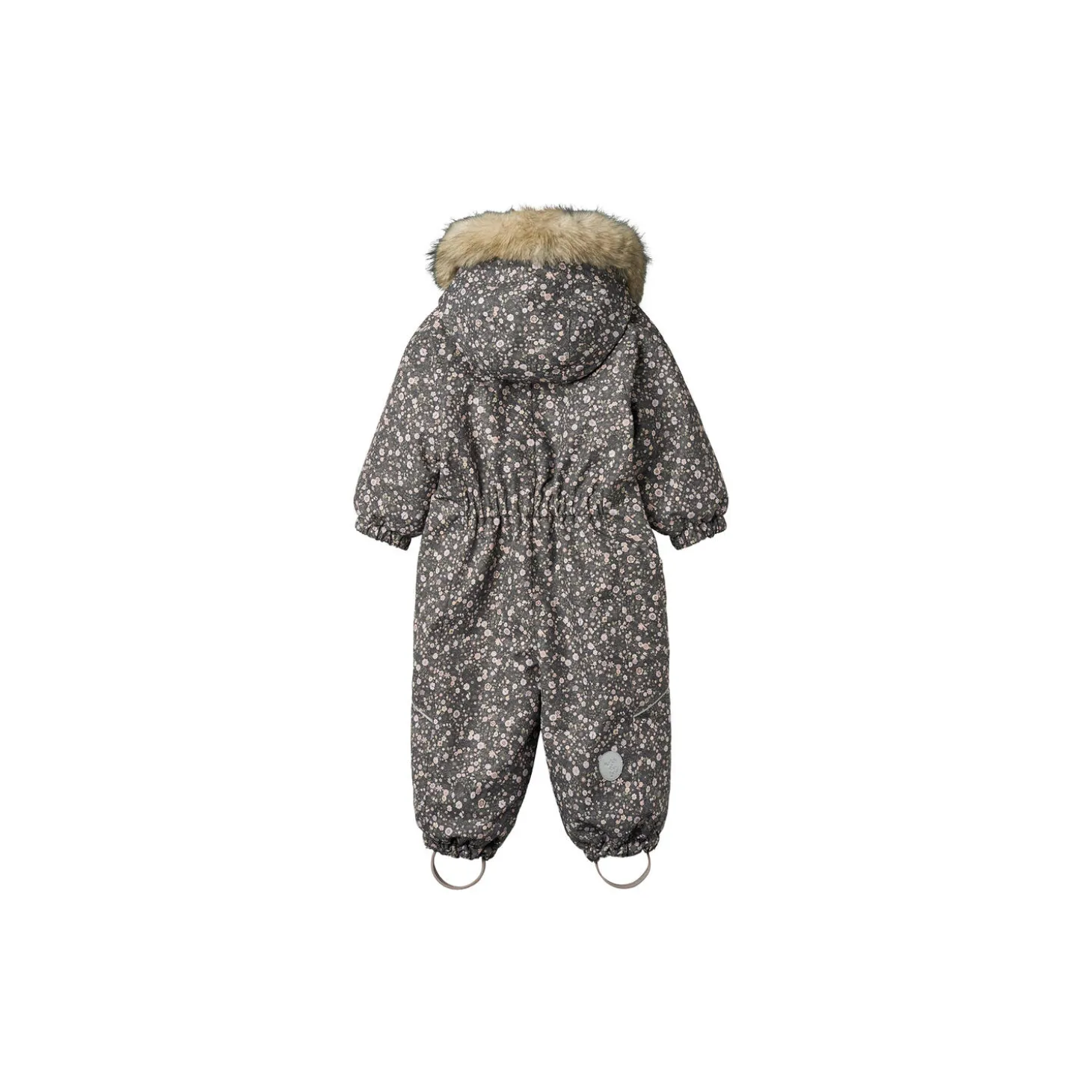 Snowsuit Nickie, black sea open flowers