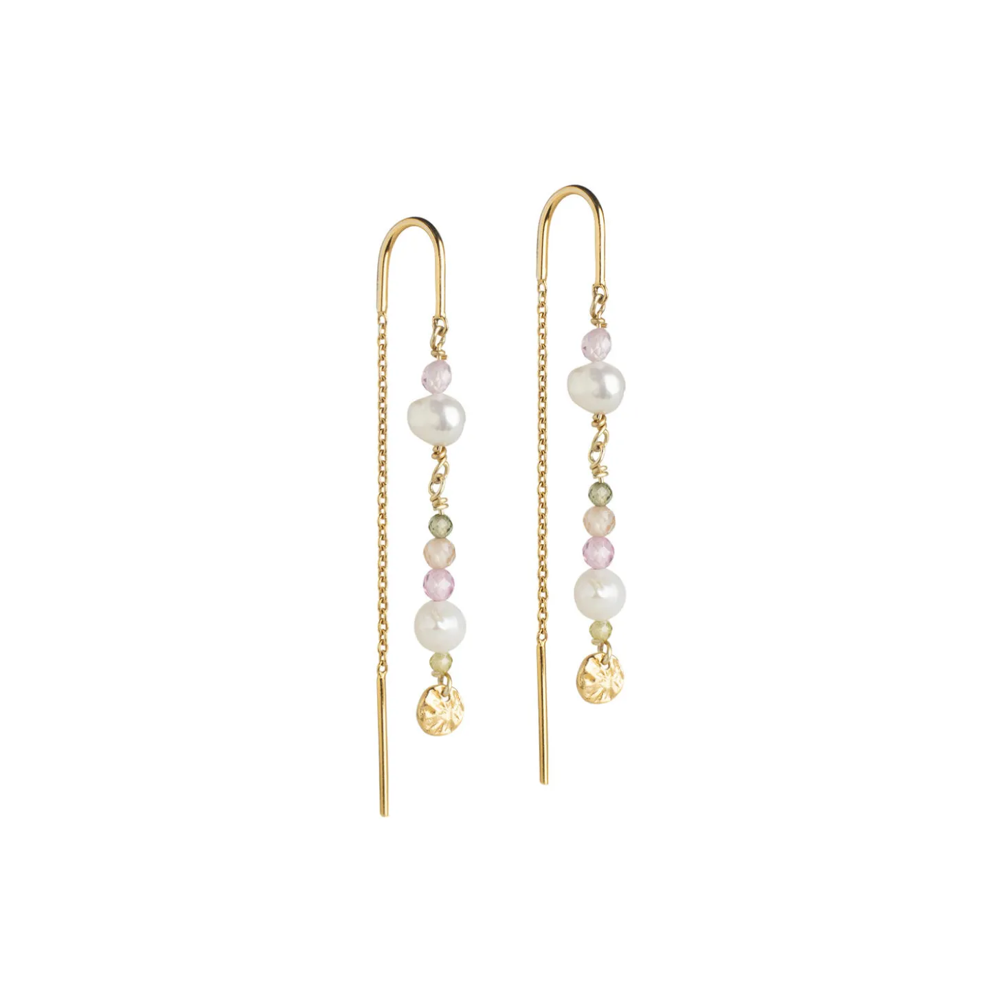 Sofia øreringe, guld/light pink