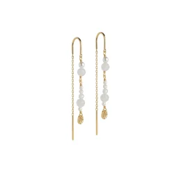 Sofia øreringe, guld/white