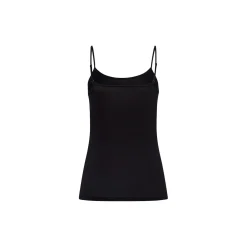 Soft Touch Spaghetti Top, black