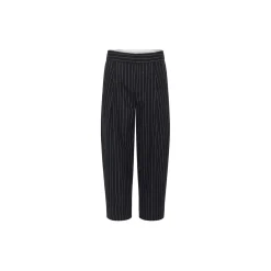 SolbrittPW Pants, navy pinstripe